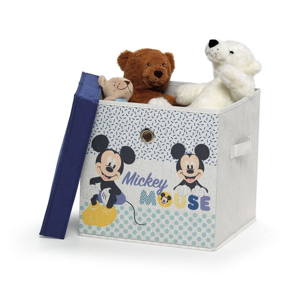 Dětský textilní úložný box s víkem Domopak Disney Mickey, 30 x 30 x 30 cm - Bonami.cz