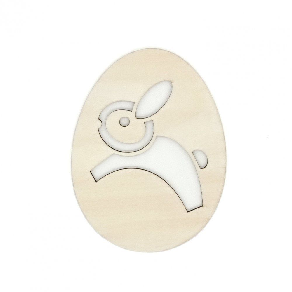 Pieris design Dřevěné velikonoční vajíčko se skákajícím zajíčkem - Pieris design