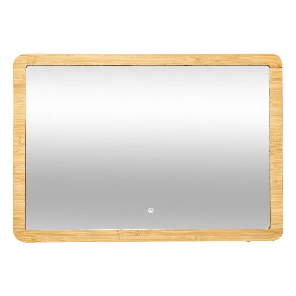 5five Simply Smart Koupelnové zrcadlo s LED podsvícením, bambusový rám, 47 x 66 cm - EMAKO.CZ s.r.o.