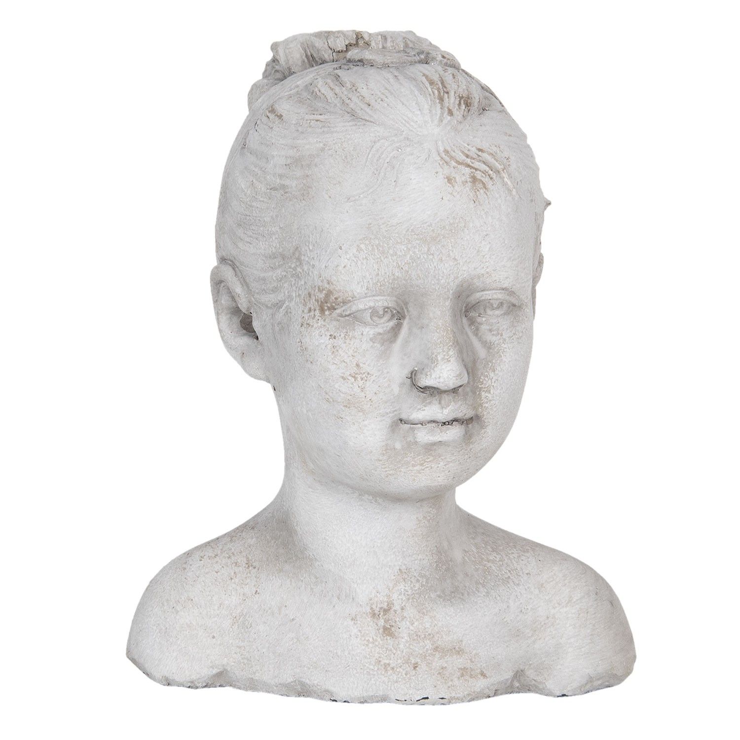 Dekorační socha hlava dítěte - 16*14*20 cm Clayre & Eef - LaHome - vintage dekorace