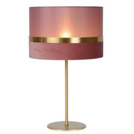 LUCIDE 10509/81/66 EXTRAVAGANZA TUSSE stolní lampa V500mm 1xE14 růžová, zlatá