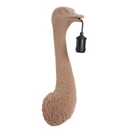Písková nástěnná lampa pštros Ostrich velvet sand - 18*15*57 cm / E27 Light & Living