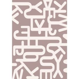 GDmats koberce Designový kusový koberec Letters od Jindřicha Lípy - 120x170 cm