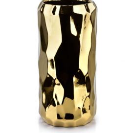 Mondex Keramická váza BABETTE 26 cm zlatá