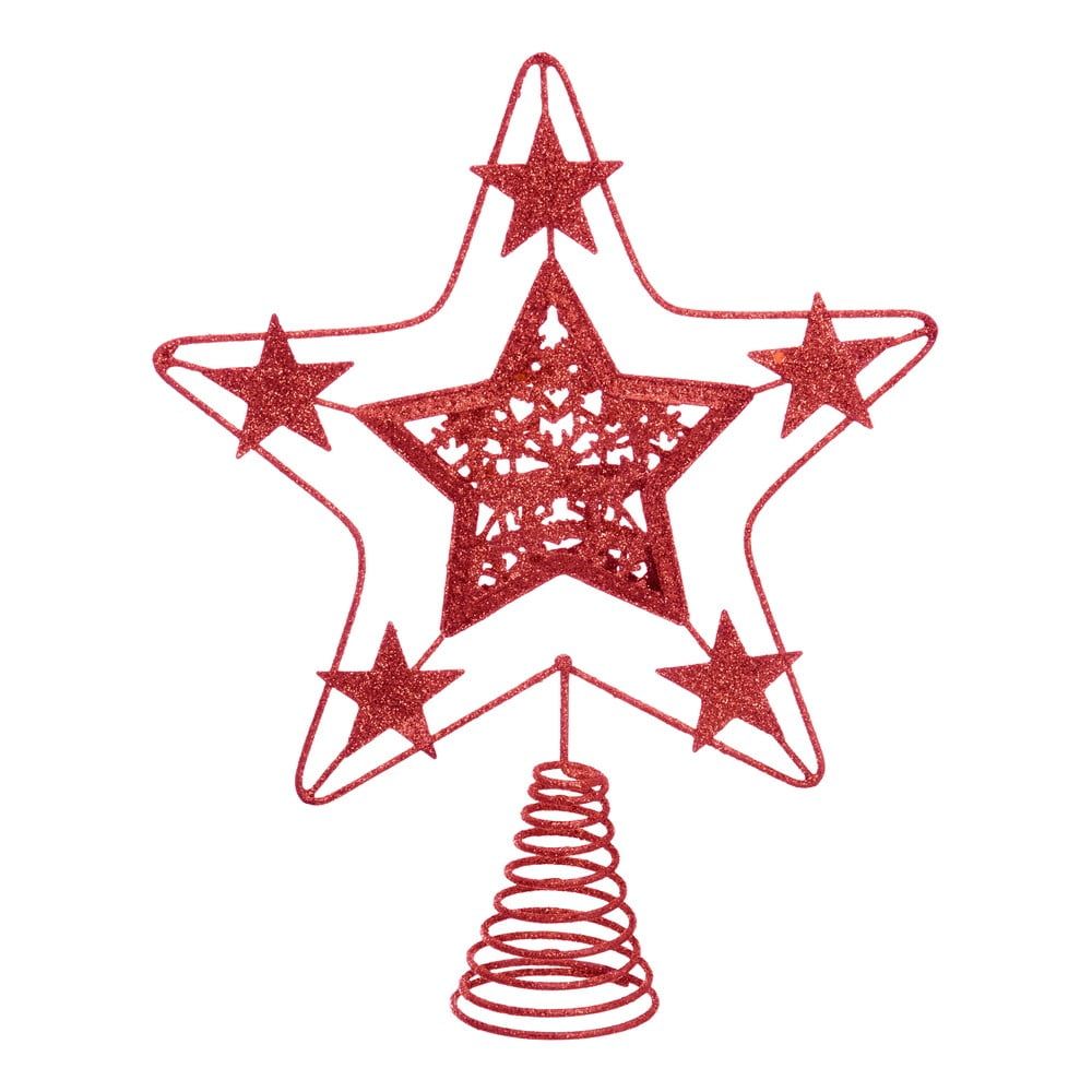 Hvězda na vánoční strom v červené barvě Casa Selección Terminal, ø 18 cm - Bonami.cz
