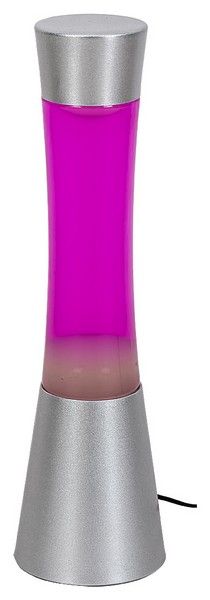 RABALUX 7030 Minka dekorační lávová lampa V395mm 1xGY6,35 stříbrná, růžová - Svítidla FEIM