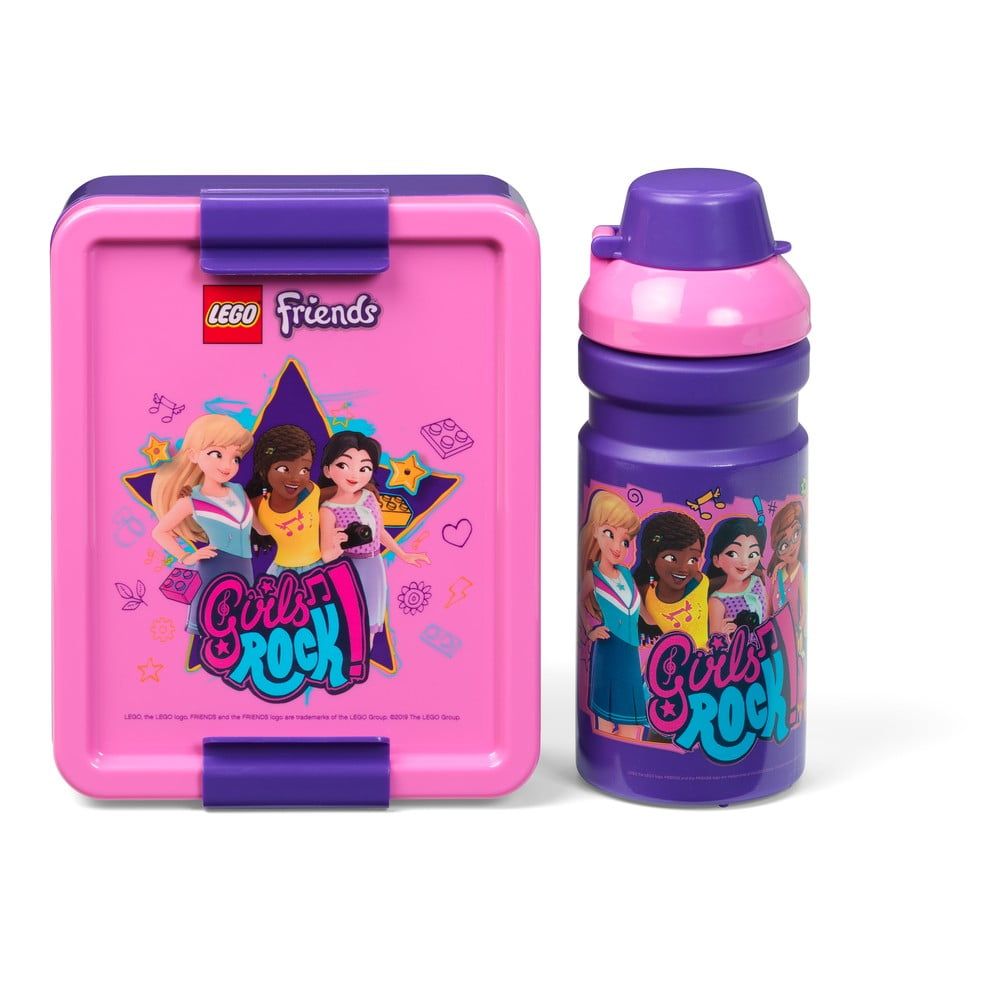 Set láhve na vodu a boxu na svačinu LEGO® Friends Girls Rock - Bonami.cz