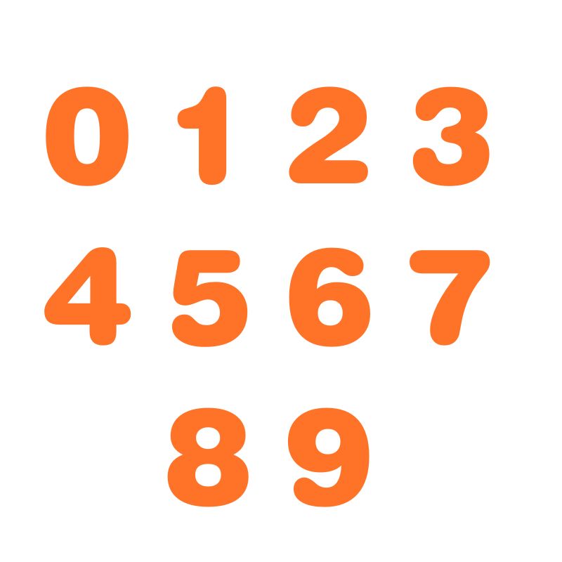 Pieris design Jednobarevná čísla - samolepka na zeď bílá - Pieris design
