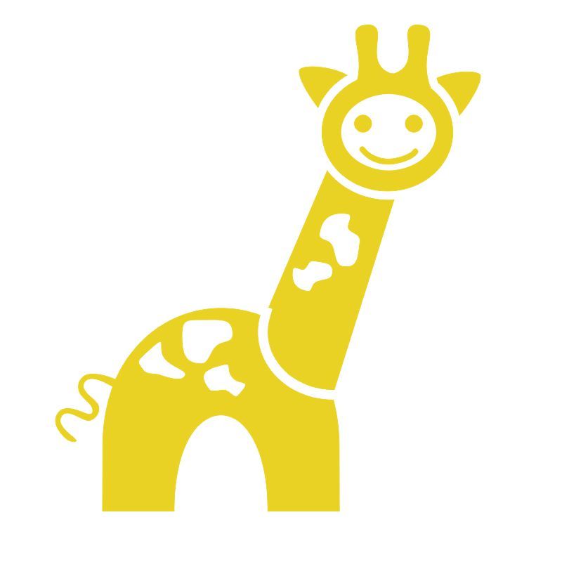 Pieris design Žirafa - samolepka na zeď bílá - Pieris design