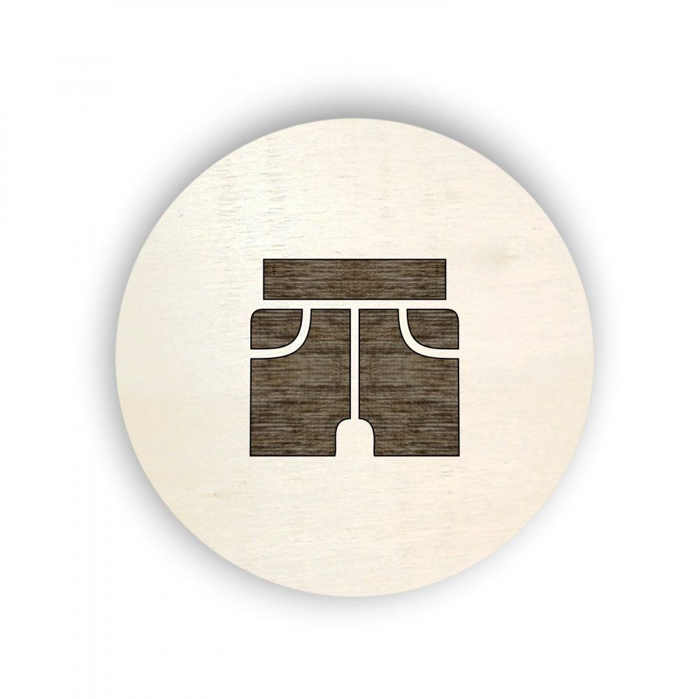 Pieris design Dřevěný piktogram oblečení - kraťasy - Pieris design