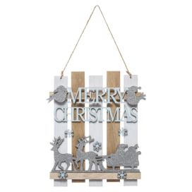 Atmosphera Závěsná vánoční dekorace s nápisem, 23 cm