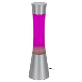 RABALUX 7030 Minka dekorační lávová lampa V395mm 1xGY6,35 stříbrná, růžová