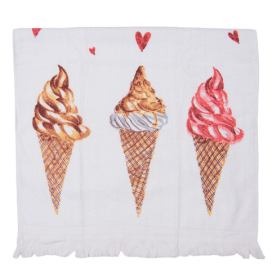 Froté ručník se zmrzlinou Frosty And Sweet - 40*66 cm Clayre & Eef