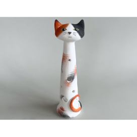 Keramika Andreas® Kočka Ágnes - velká na svíčku - tříbarevná