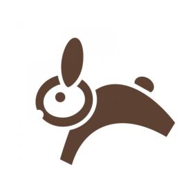 Pieris design Skotačící králíček - samolepka na okno bílá