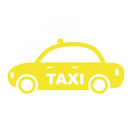 Pieris design Taxi - samolepka na zeď bílá
