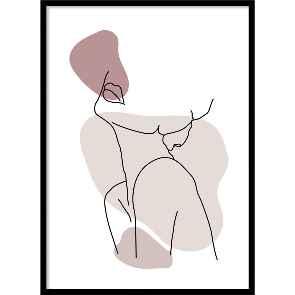 Plakát v rámu 50x70 cm Woman Pink – Styler - Bonami.cz