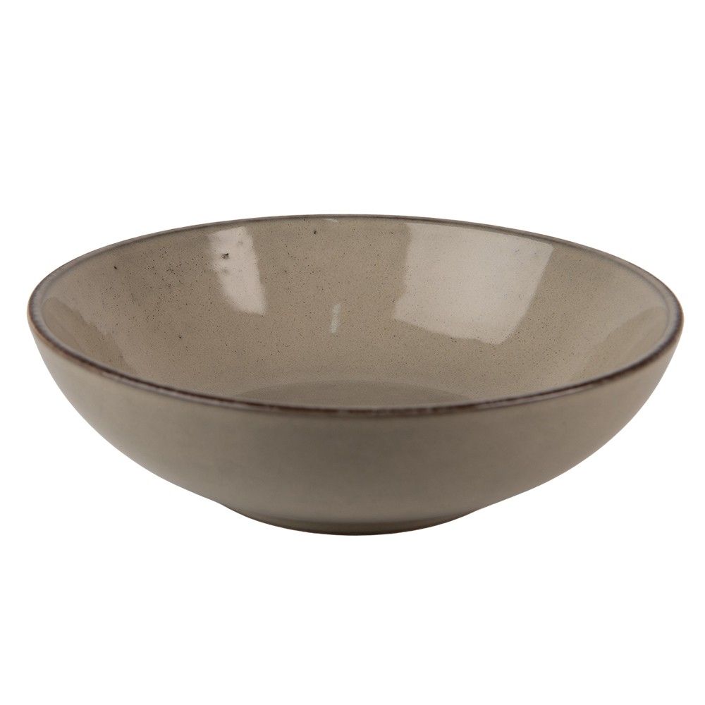 Šedo-zelený keramický talíř/ mísa Groa - Ø 18*6 cm / 500ml Clayre & Eef - LaHome - vintage dekorace