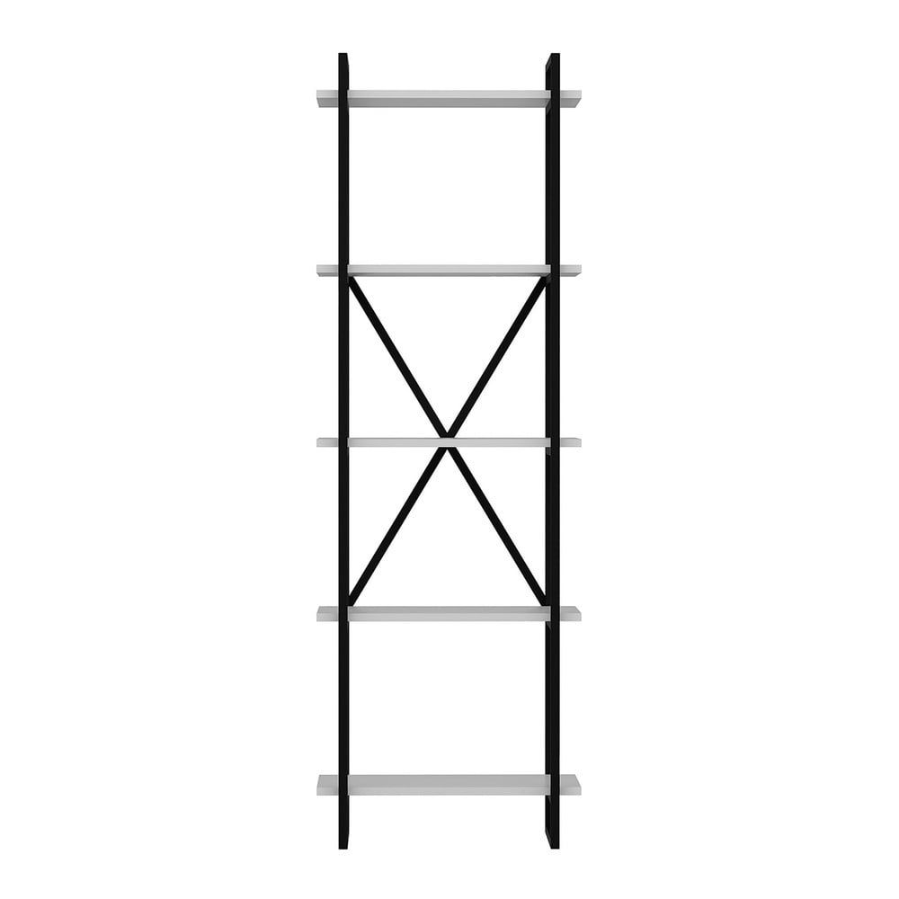 Černobílý regál 60x180 cm Elston – Kalune Design - Bonami.cz