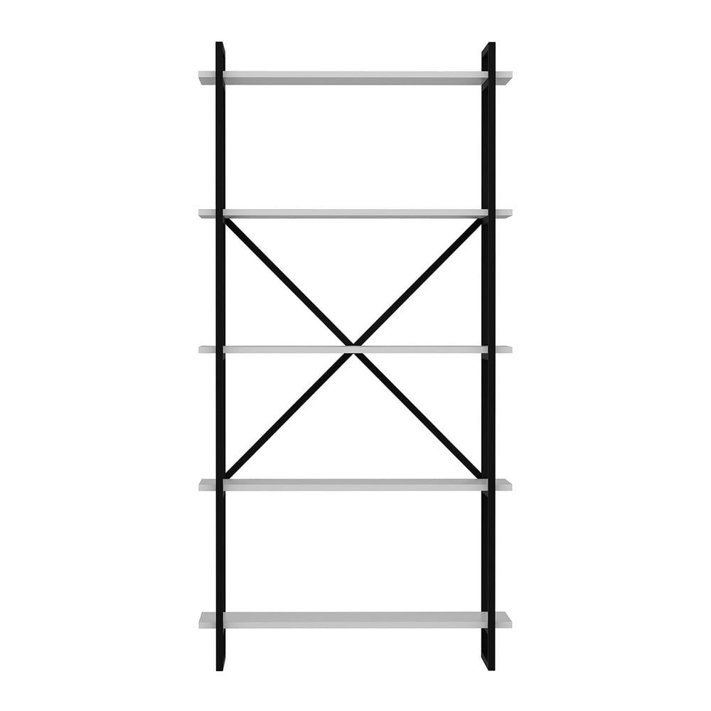 Černobílý regál 90x180 cm Elston – Kalune Design - Bonami.cz