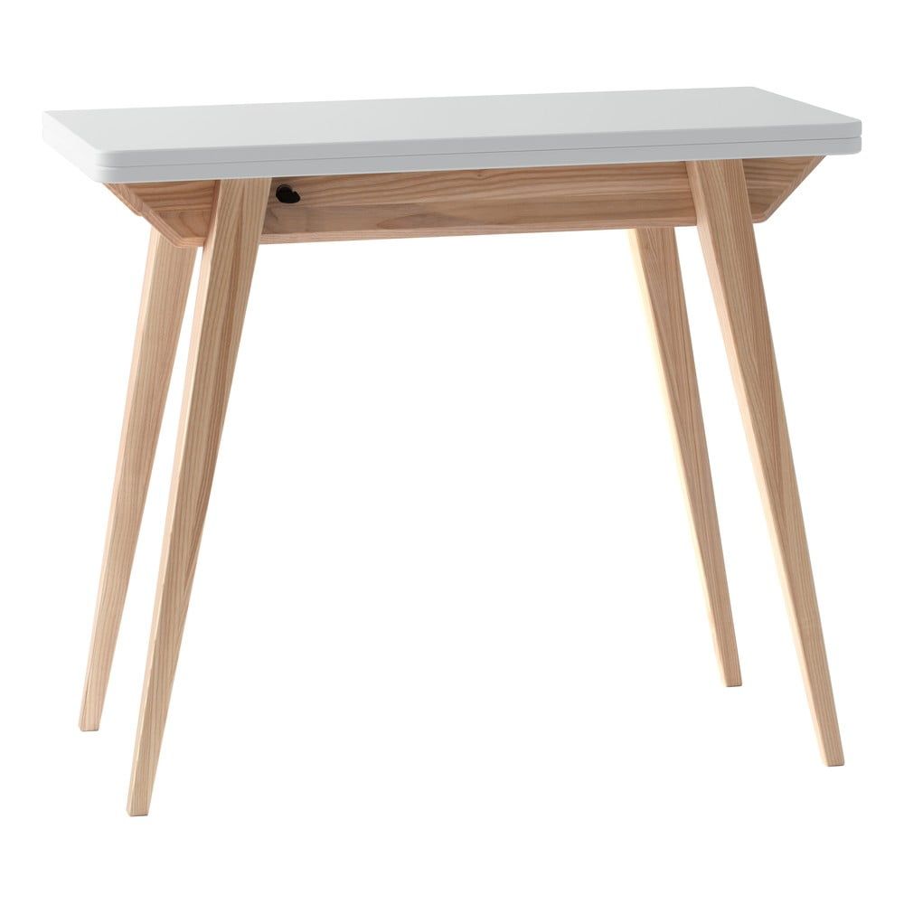 Bílý přírodní konzolový stolek s bílou deskou 45x90 cm Envelope – Ragaba - Bonami.cz