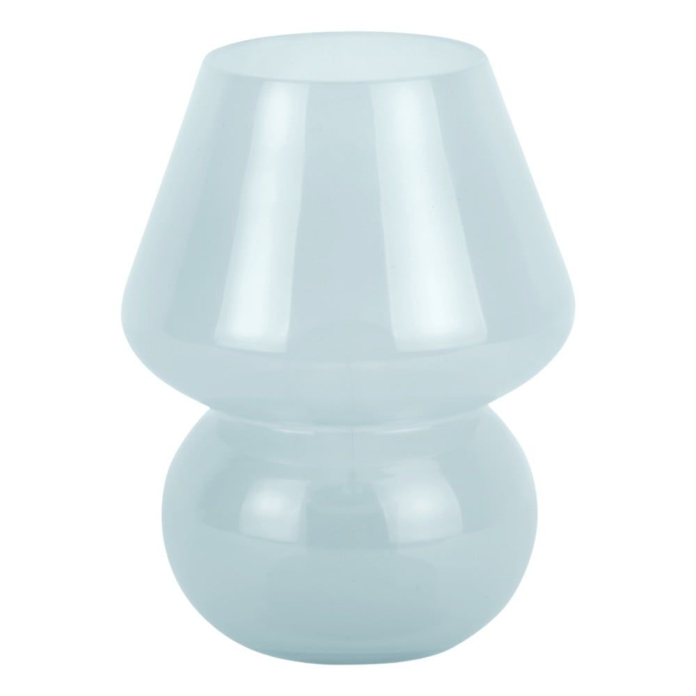 Světle modrá LED stolní lampa se skleněným stínidlem (výška 20 cm) Vintage – Leitmotiv - Bonami.cz