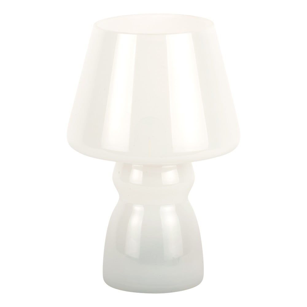 Bílá LED stolní lampa se skleněným stínidlem (výška 25,5 cm) Classic – Leitmotiv - Bonami.cz