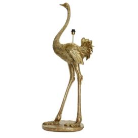Bronzová antik stojací lampa pštros Ostrich bronze - 62*50*146 cm / E27 Light & Living