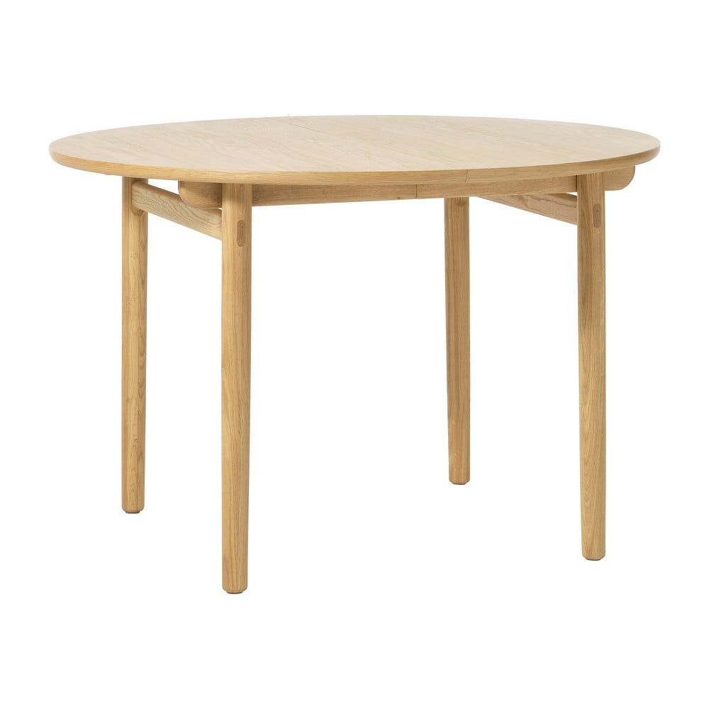 Kulatý rozkládací jídelní stůl v dekoru dubu ø 120 cm Carno – Unique Furniture - Bonami.cz