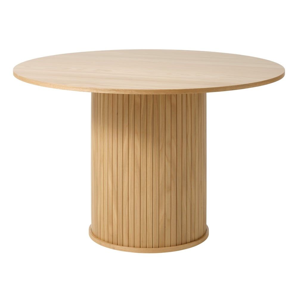 Kulatý jídelní stůl v dekoru dubu ø 120 cm Nola – Unique Furniture - Bonami.cz