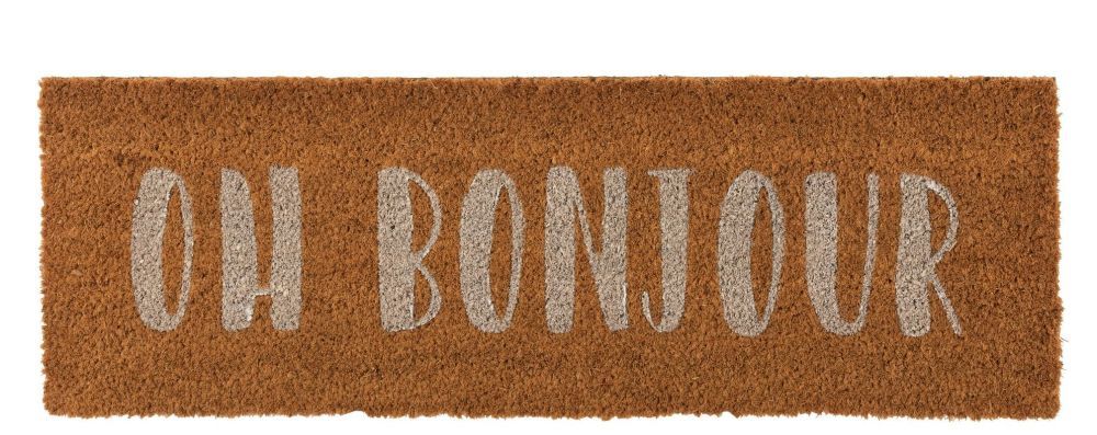 Rohožka z kokosových vláken Oh Bonjour - 75*25*2 cm J-Line by Jolipa - LaHome - vintage dekorace