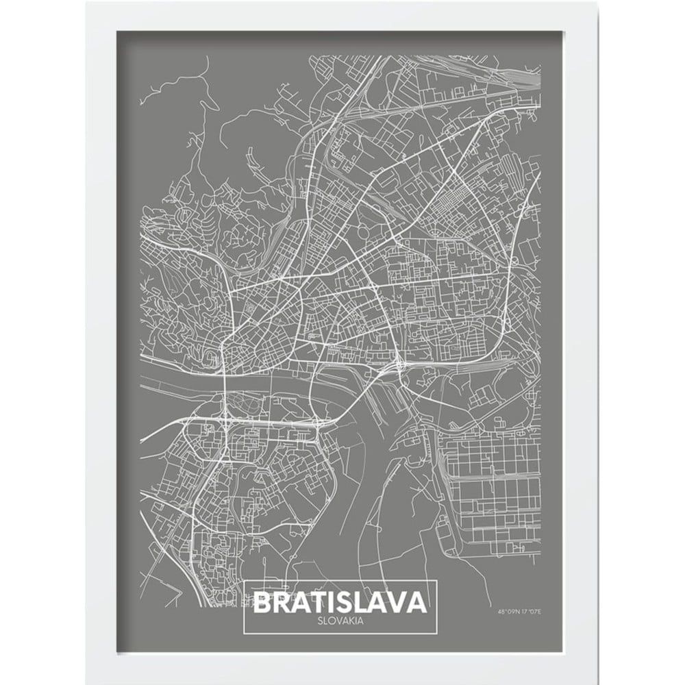 Plakát v rámu 40x55 cm Bratislava – Wallity - Bonami.cz
