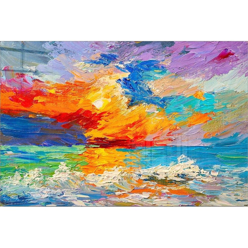 Skleněný obraz 70x50 cm Abstract Sunset – Wallity - Bonami.cz