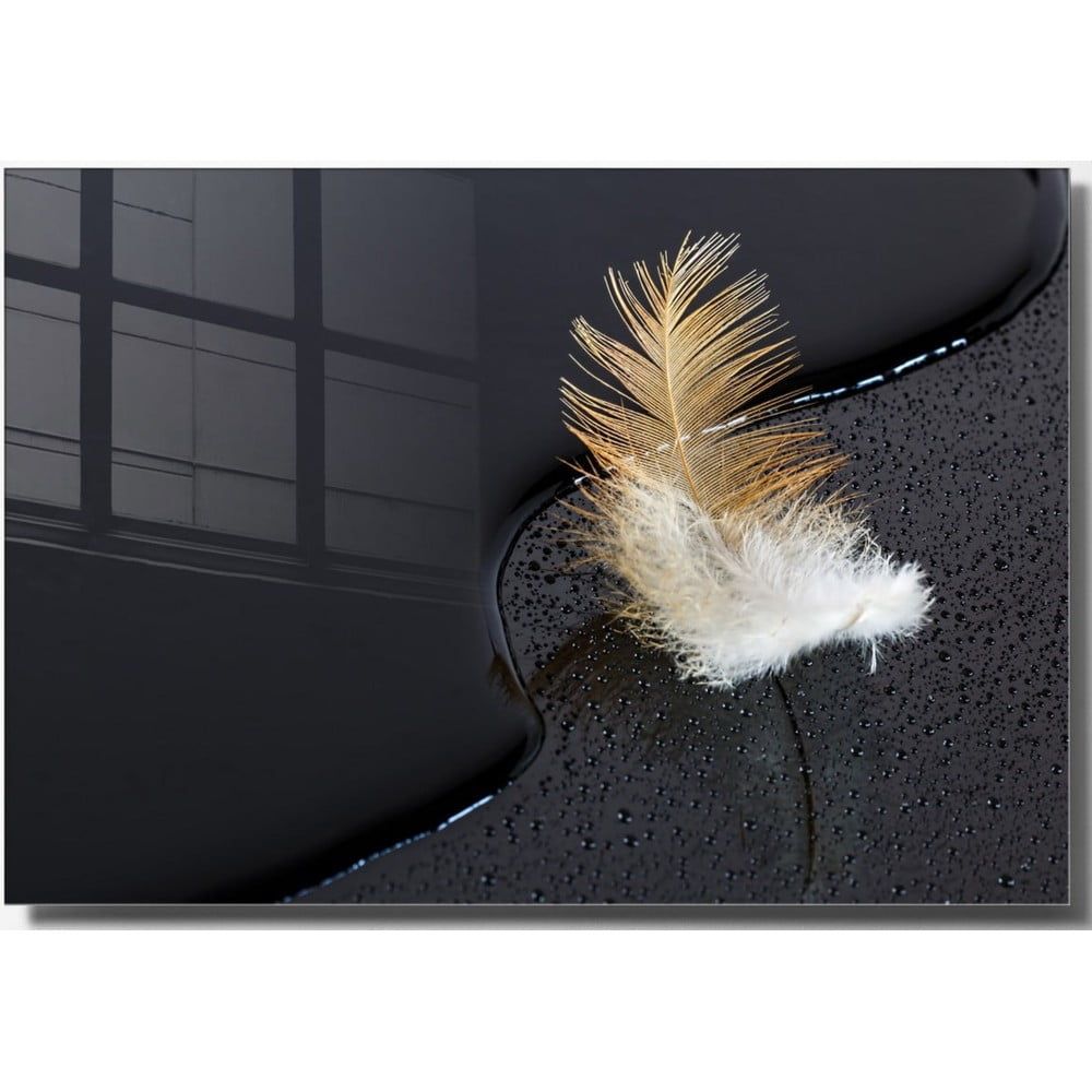 Skleněný obraz 100x70 cm Feather – Wallity - Bonami.cz