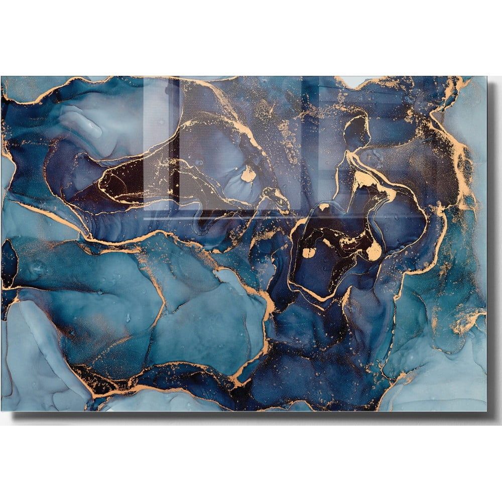 Skleněný obraz 100x70 cm Dark Marble – Wallity - Bonami.cz
