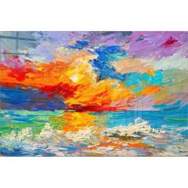 Skleněný obraz 70x50 cm Abstract Sunset – Wallity Bonami.cz