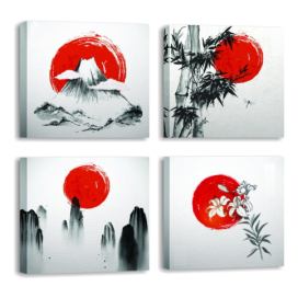 Obrazy v sadě 4 ks 30x30 cm Zen – Wallity