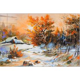 Skleněný obraz 100x70 cm Winter – Wallity