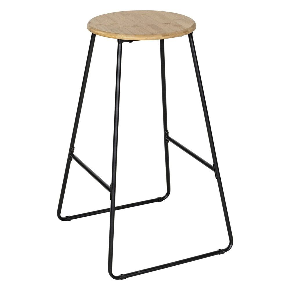 Černá/přírodní bambusová barová židle 70 cm Loft – Wenko - Bonami.cz