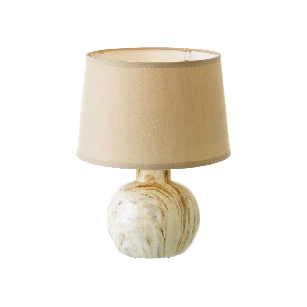Béžová keramická stolní lampa s textilním stínidlem (výška 26,5 cm) – Casa Selección - Bonami.cz