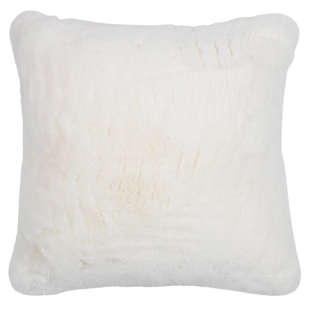 Bílý plyšový měkoučký polštář Soft Teddy White Off - 45*15*45cm  Mars & More - LaHome - vintage dekorace
