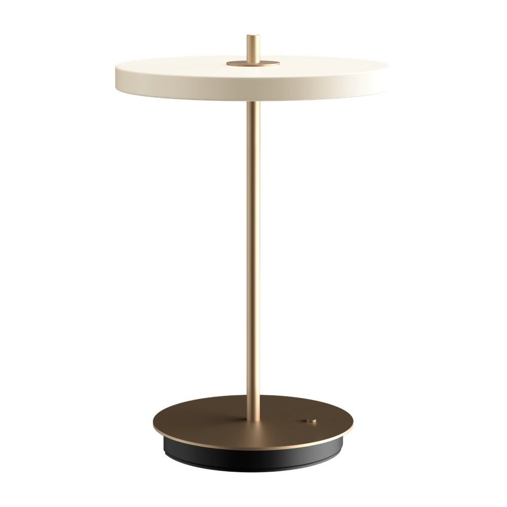 Bílá LED stmívatelná stolní lampa s kovovým stínidlem (výška 31 cm) Asteria Move – UMAGE - Bonami.cz