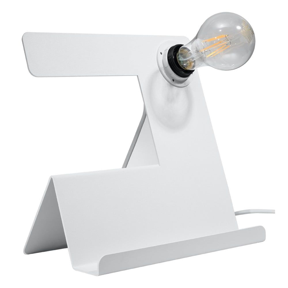 Bílá stolní lampa (výška 24 cm) Gabriel – Nice Lamps - Bonami.cz