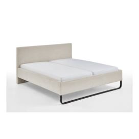 Béžová čalouněná dvoulůžková postel 180x200 cm Swing – Meise Möbel