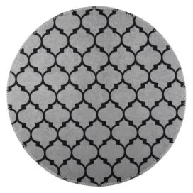Tmavě šedý pratelný kulatý koberec ø 120 cm – Vitaus Bonami.cz