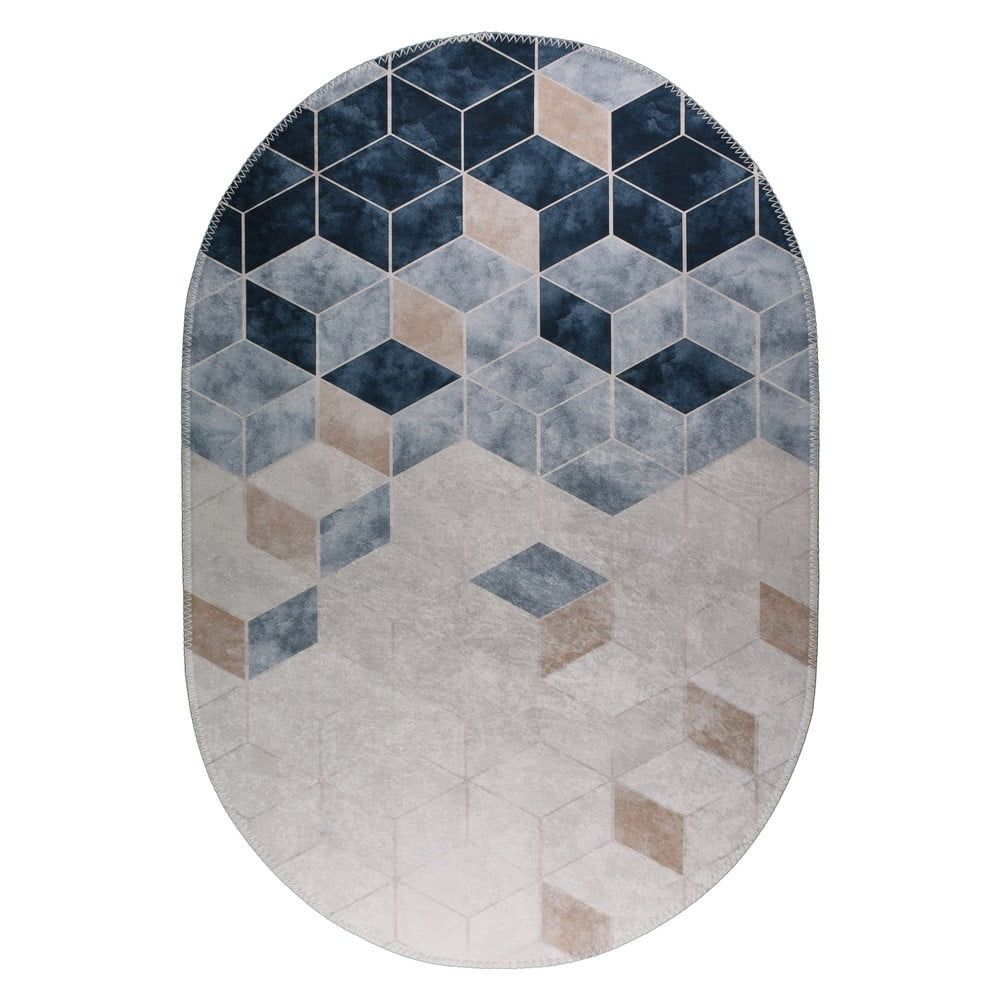 Bílo-modrý pratelný koberec 60x100 cm – Vitaus - Bonami.cz