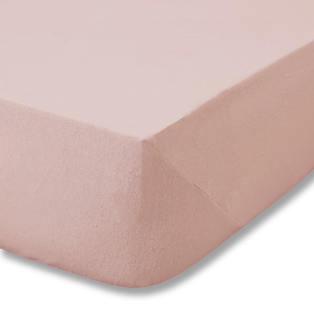Růžové bavlněné prostěradlo 135x190 cm – Catherine Lansfield - Bonami.cz