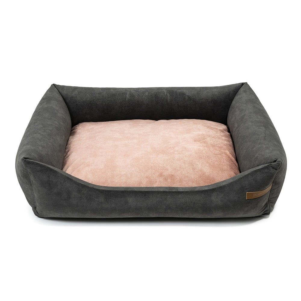 Růžovo-tmavě šedý pelíšek pro psa 75x85 cm SoftBED Eco L – Rexproduct - Bonami.cz