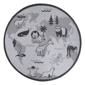 Šedý kulatý koberec ø 160 cm Animal World – Hanse Home