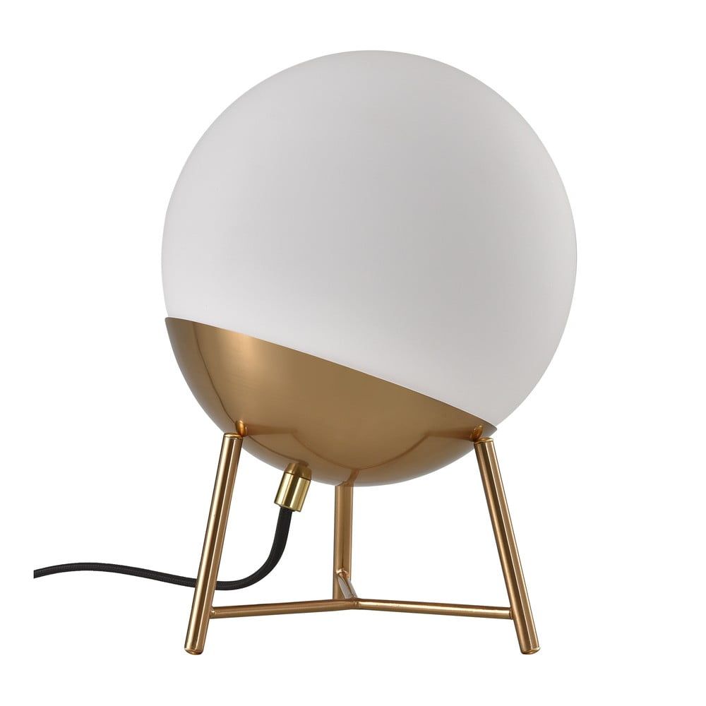 Bílá LED stmívatelná stolní lampa se skleněným stínidlem (výška 32 cm) Chelsea – House Nordic - Bonami.cz